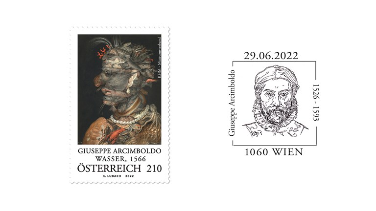 Special stamp Giuseppe Arcimboldo - Water, 1566